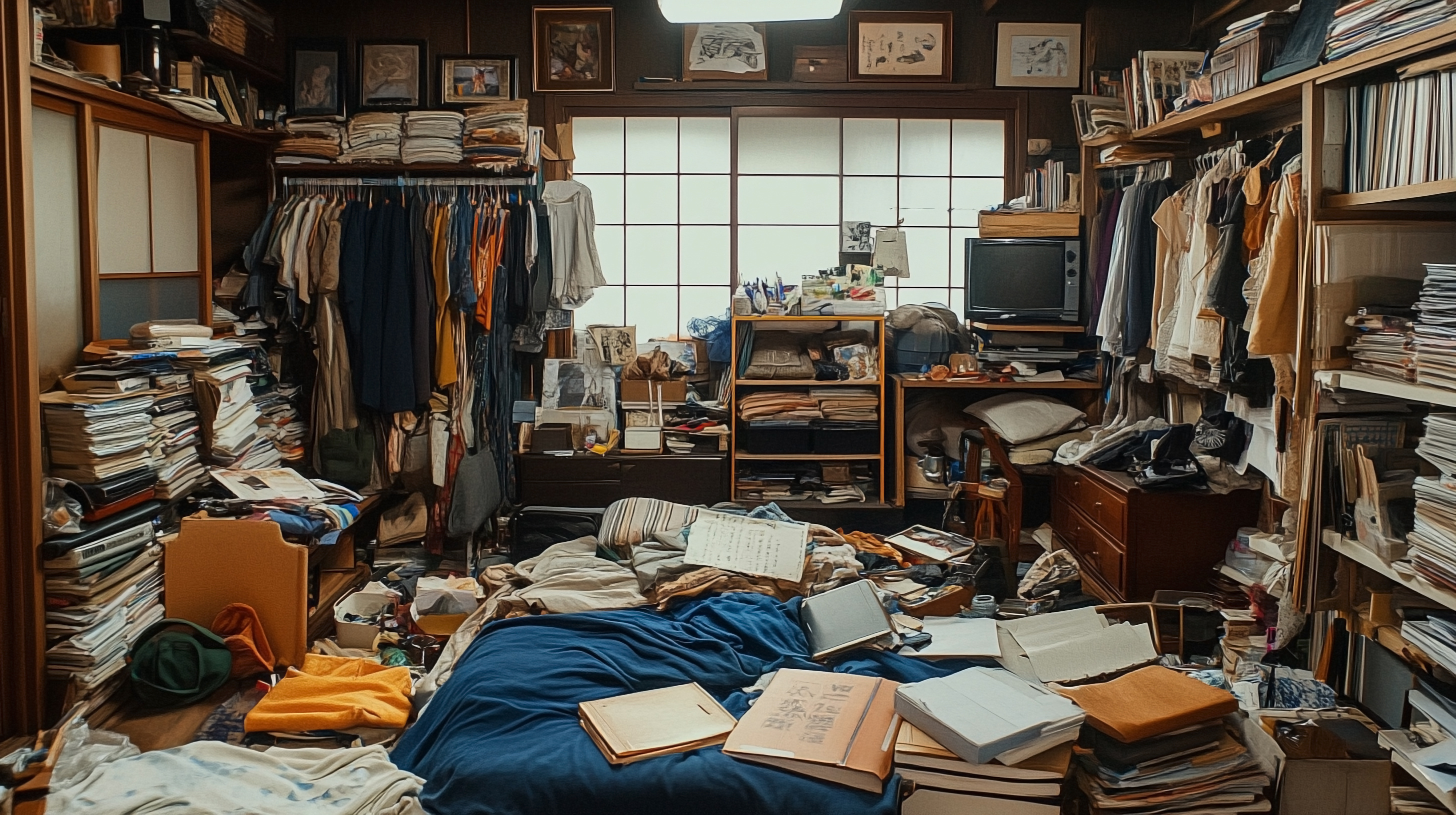 散らかった部屋